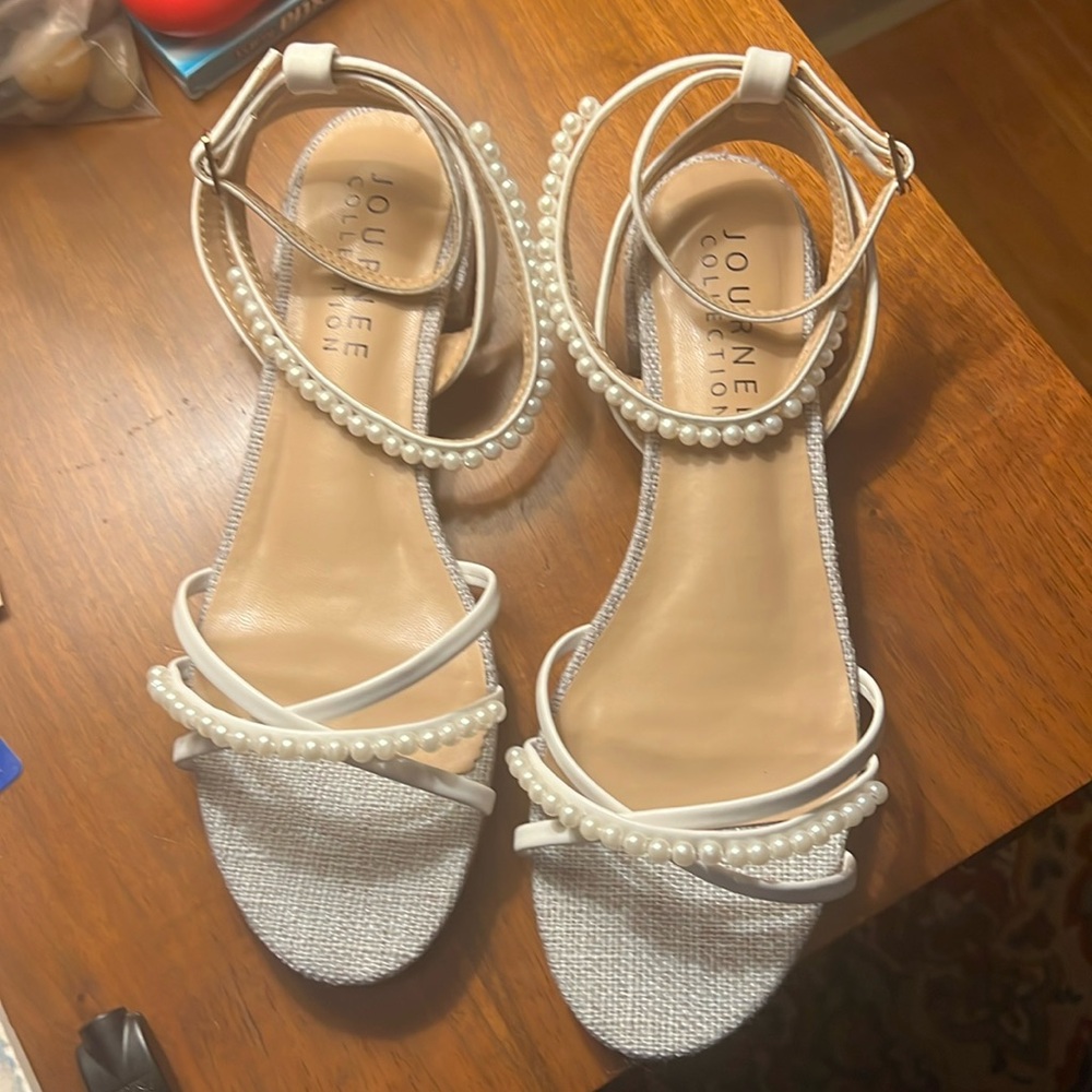Journee collection pearl strap sandals